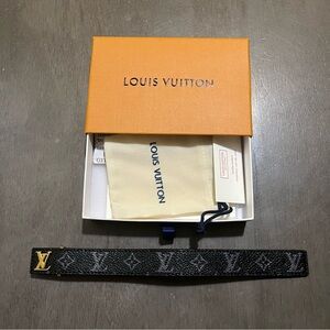 Louis Vuitton Monogram Black Wrist Strap bracelet